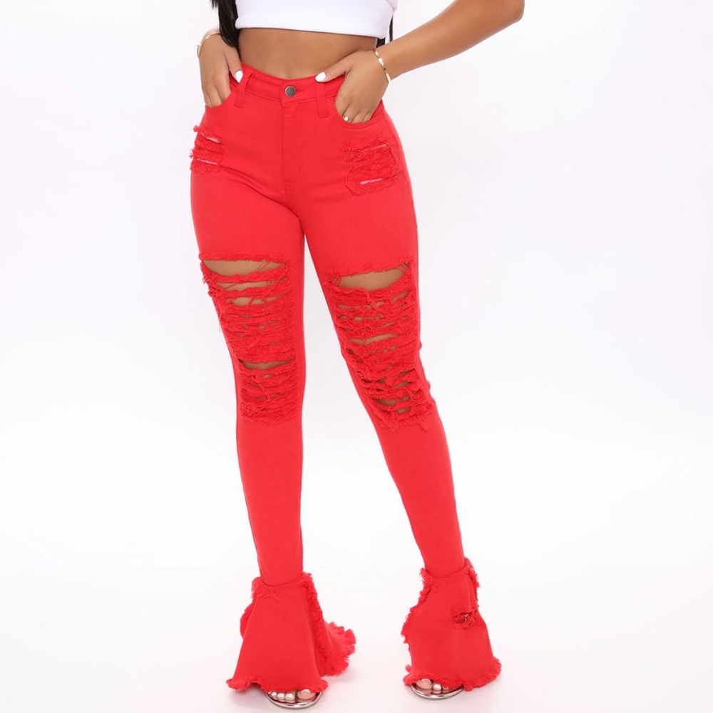 Fray What You Mean Flare Leg Jeans